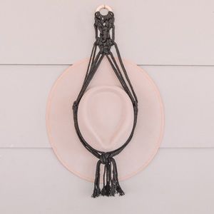 Handmade macrame hat hanger